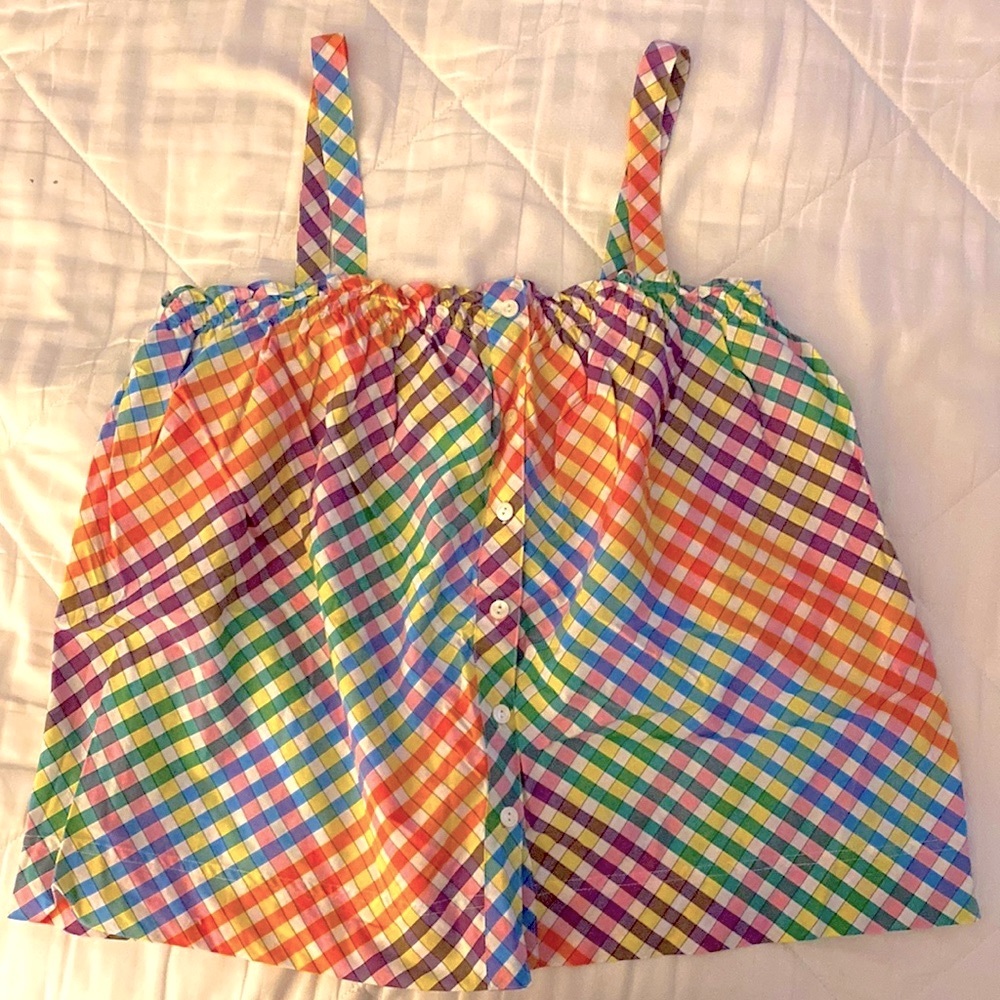 J. Crew Multicolored Tank with Adjustable Straps
